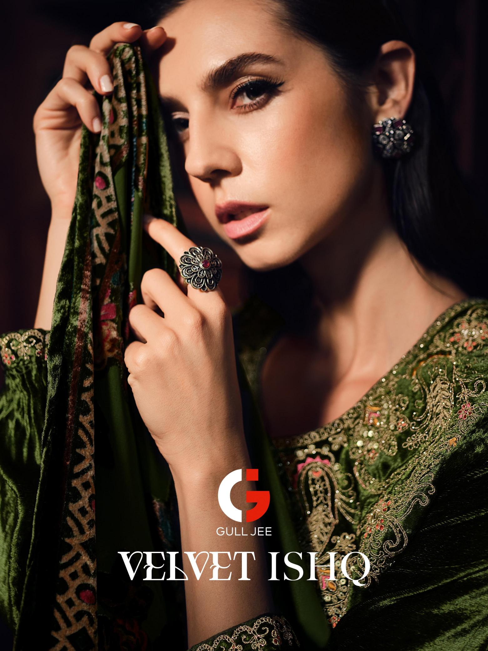 Gull Jee Velvet Ishq Viscose Velvet Salwar Kameez Wholesale Catalog