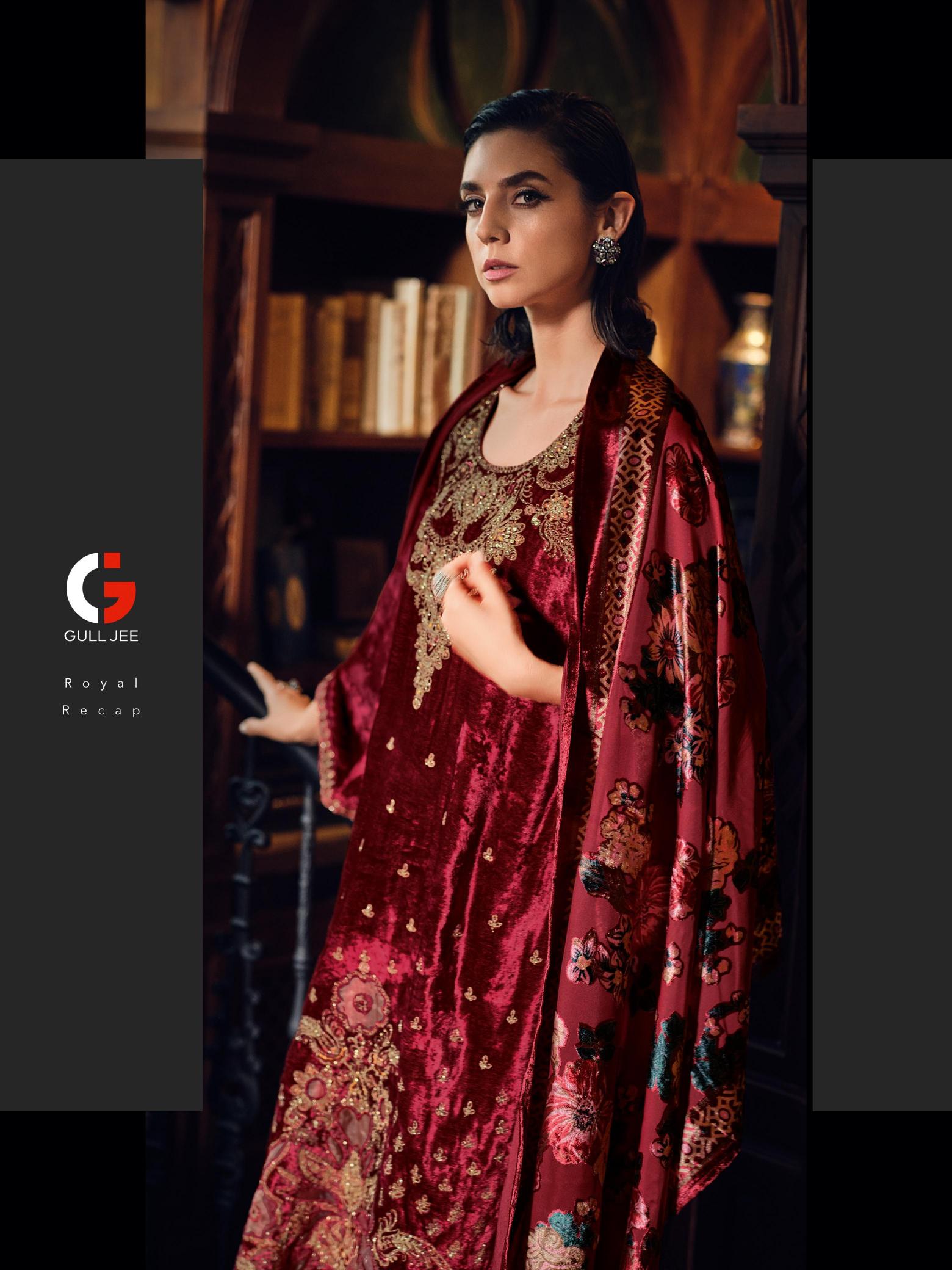 Gull Jee Velvet Ishq Viscose Velvet Salwar Kameez Wholesale Catalog