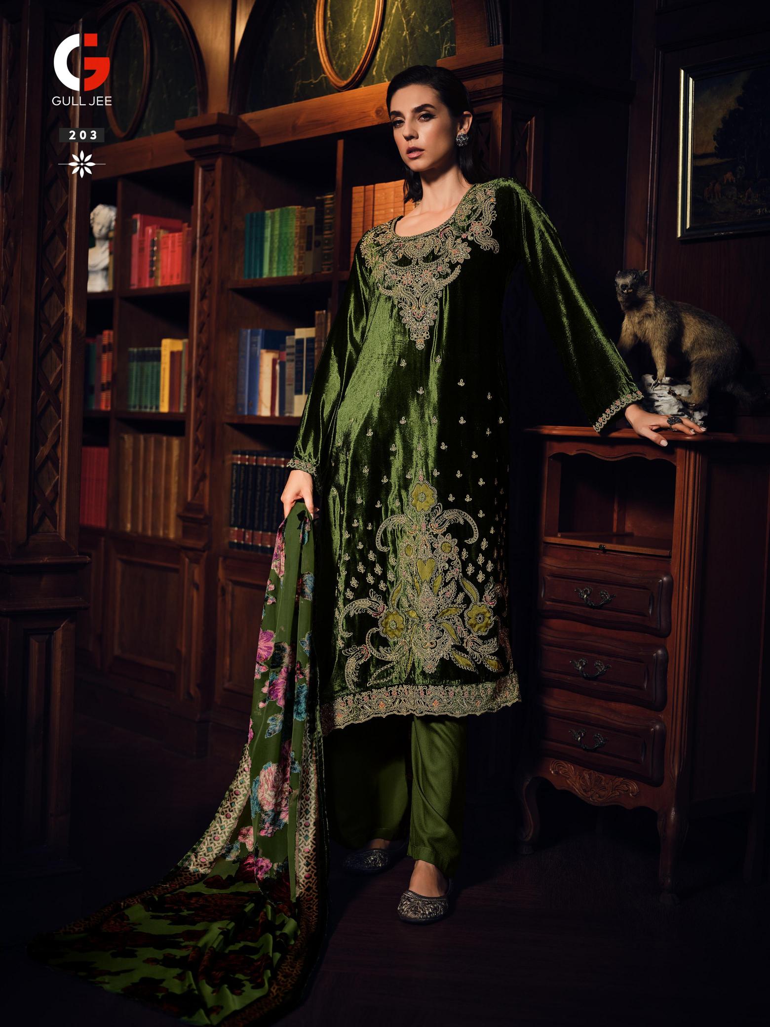 Gull Jee Velvet Ishq Viscose Velvet Salwar Kameez Wholesale Catalog