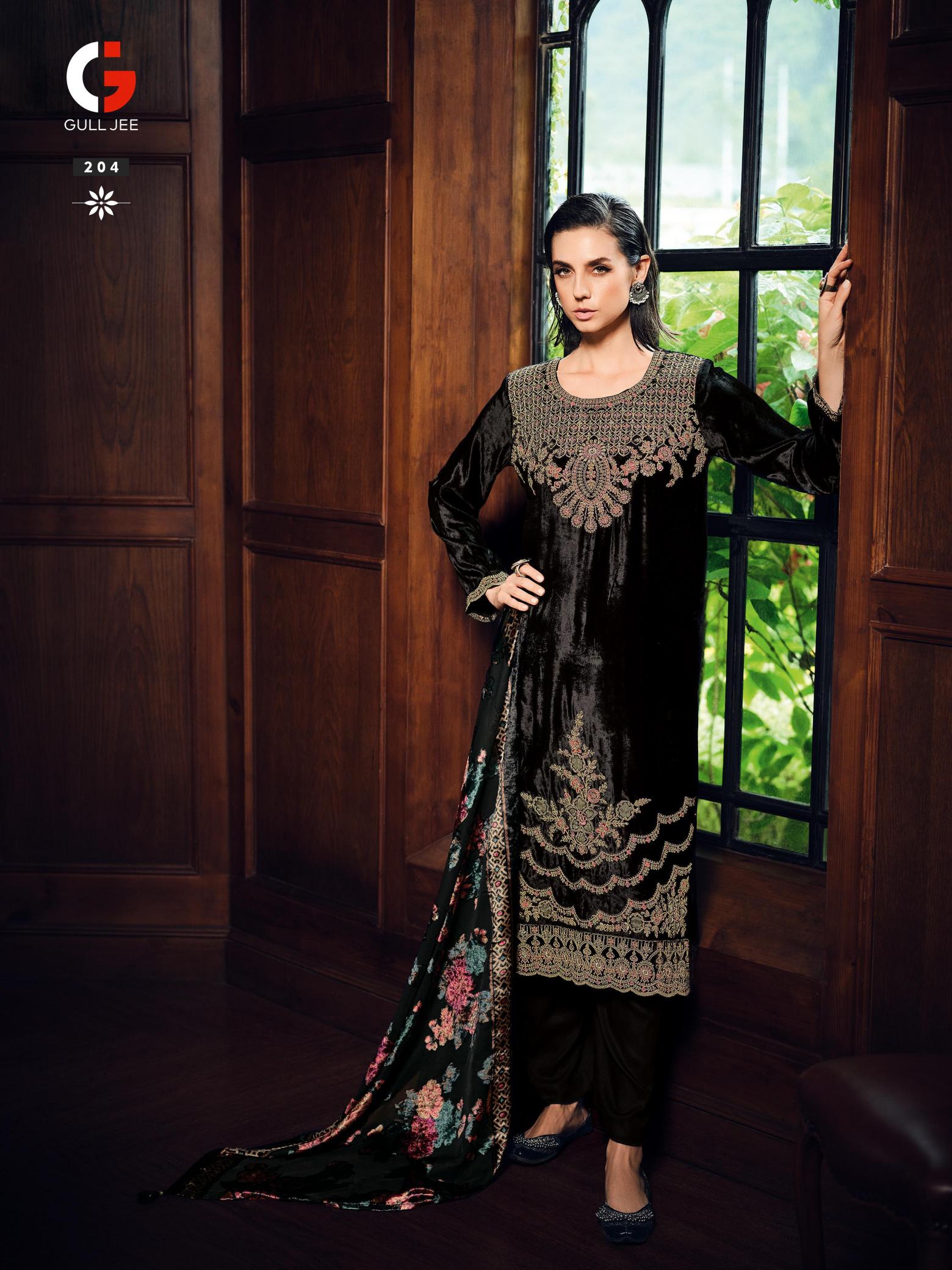 Gull Jee Velvet Ishq Viscose Velvet Salwar Kameez Wholesale Catalog