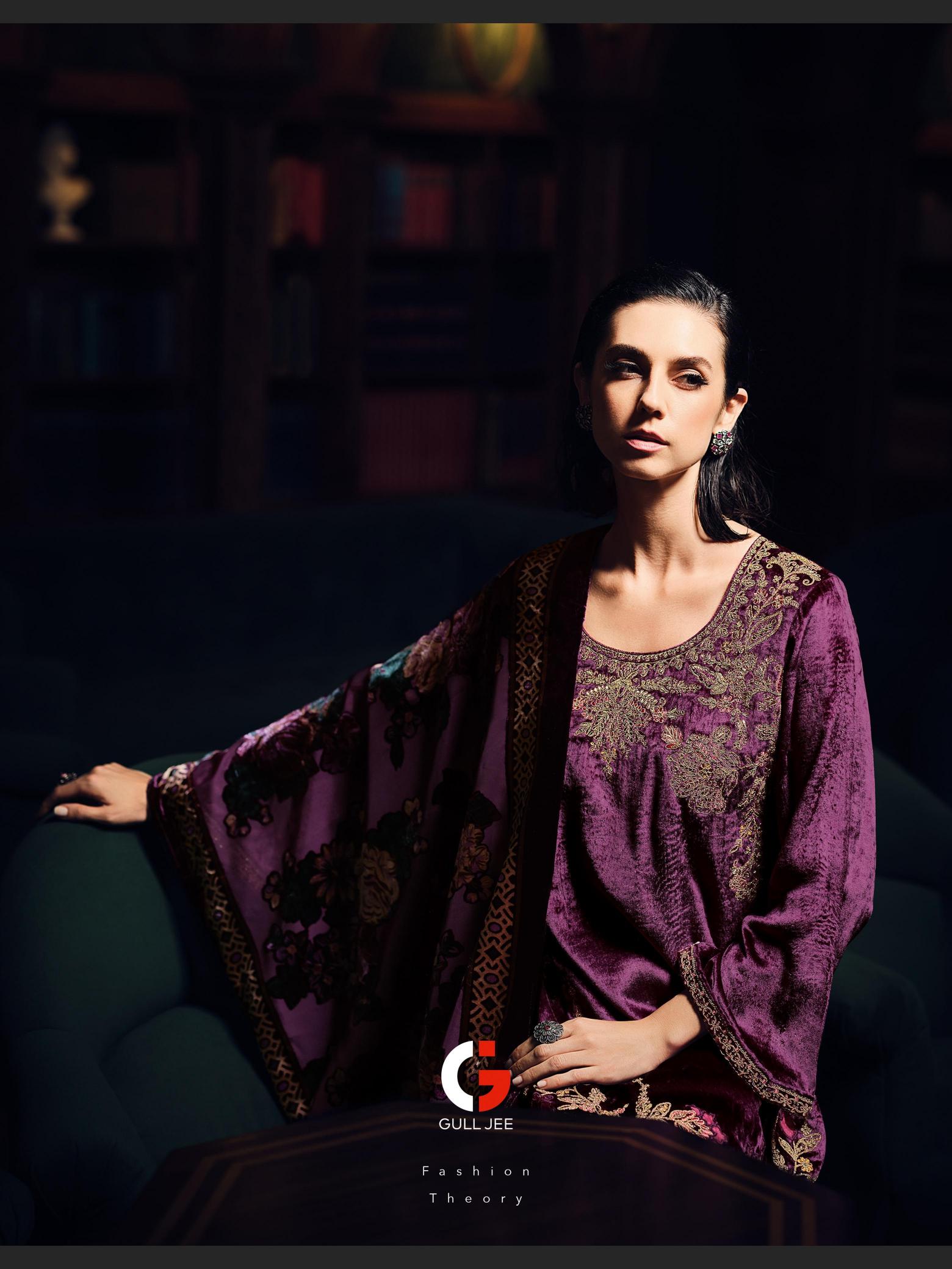 Gull Jee Velvet Ishq Viscose Velvet Salwar Kameez Wholesale Catalog