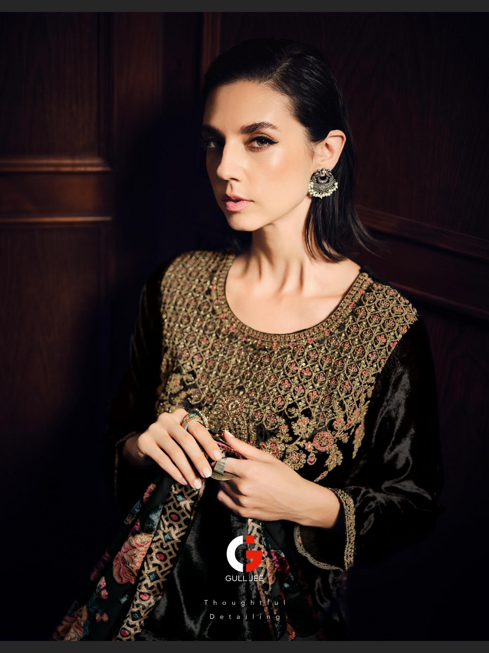 Gull Jee Velvet Ishq Viscose Velvet Salwar Kameez Wholesale Catalog