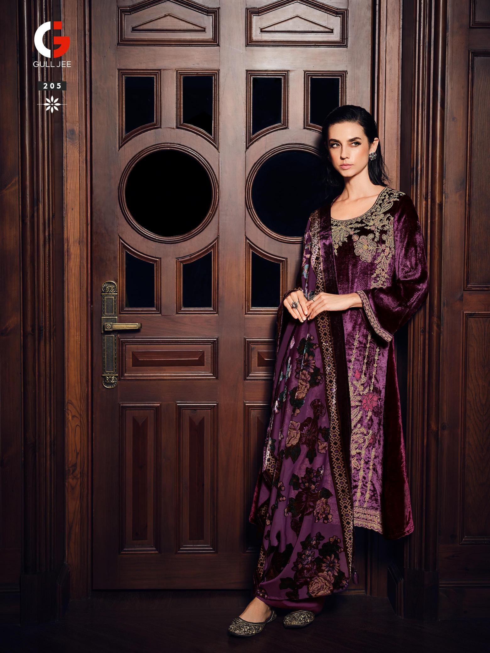 Gull Jee Velvet Ishq Viscose Velvet Salwar Kameez Wholesale Catalog
