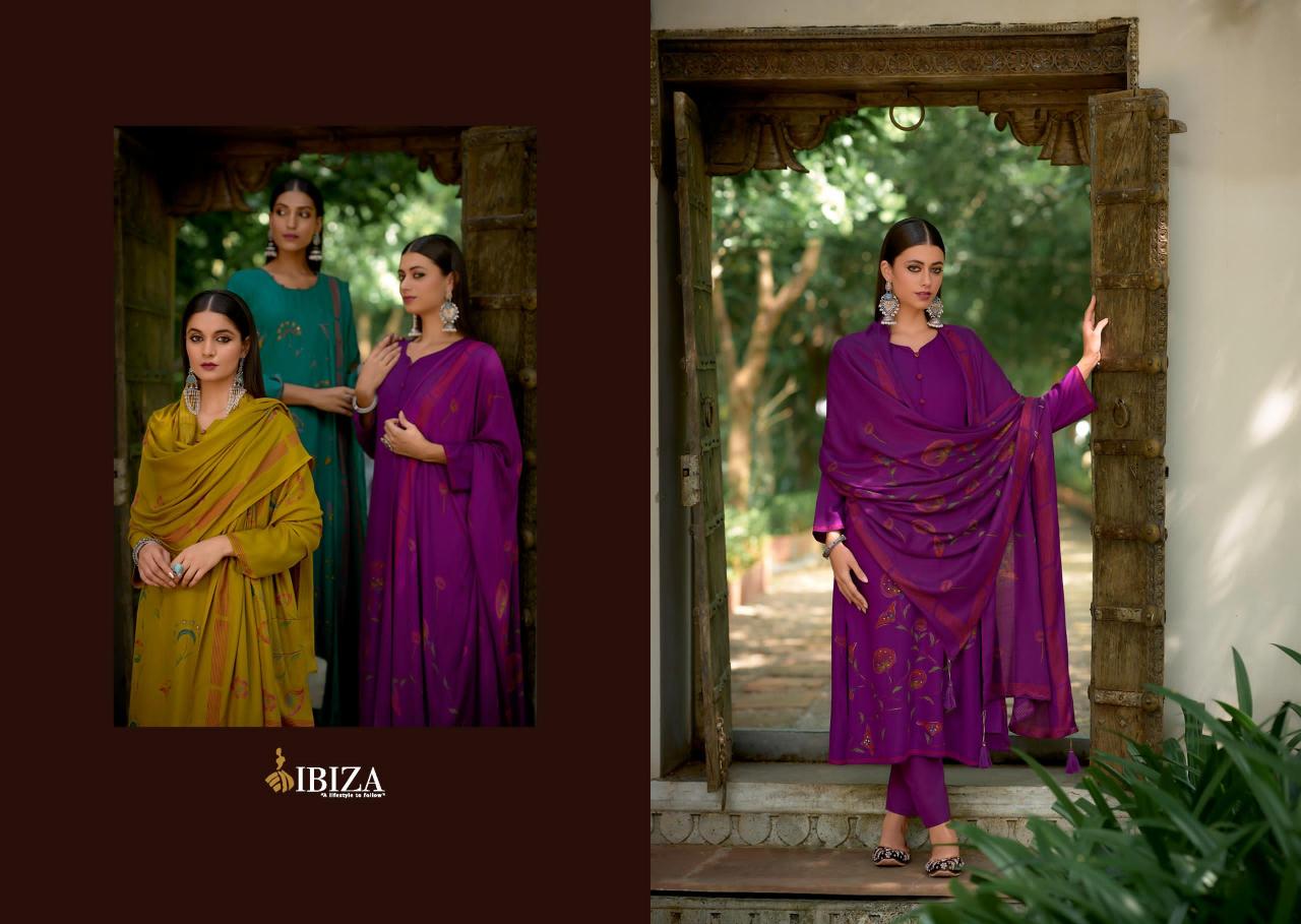 Ibiza Clara Viscose Pashmina Salwar Kameez Wholesale Catalog