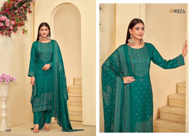 Ibiza Hasin Digital Printed Pashmina Salwar Kameez Wholesale Catalog