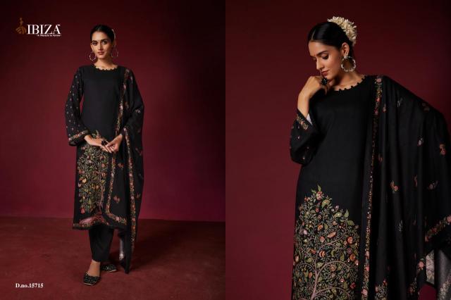 Ibiza Petals Pashmina Digital Printed Salwar Kameez Wholesale Catalog