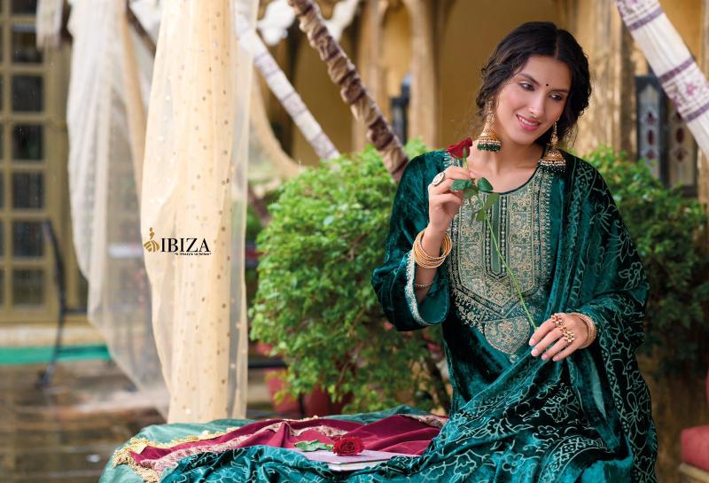 Ibiza Suroor Viscose Velvet Salwar Kameez Wholesale Catalog
