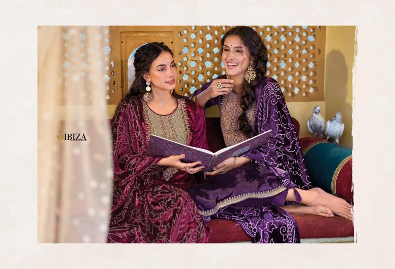 Ibiza Suroor Viscose Velvet Salwar Kameez Wholesale Catalog