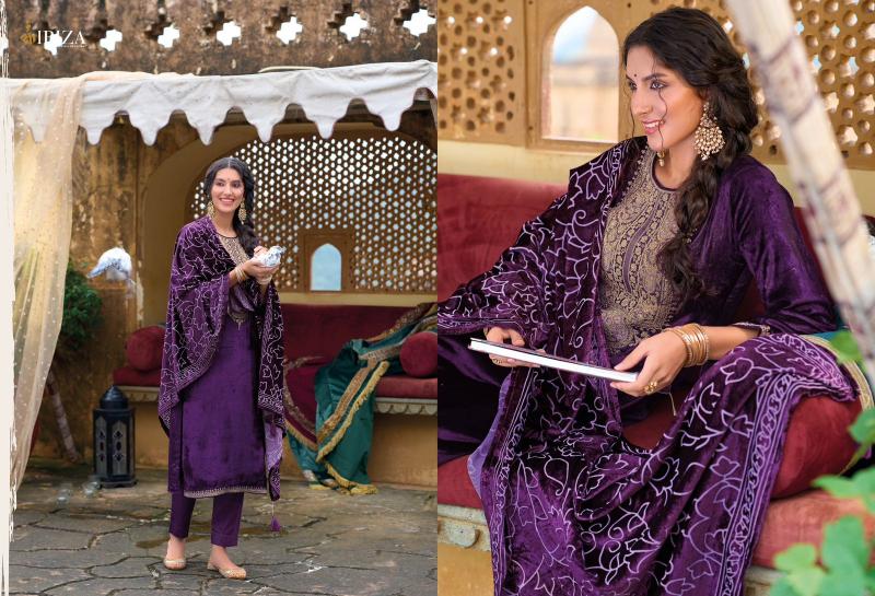 Ibiza Suroor Viscose Velvet Salwar Kameez Wholesale Catalog