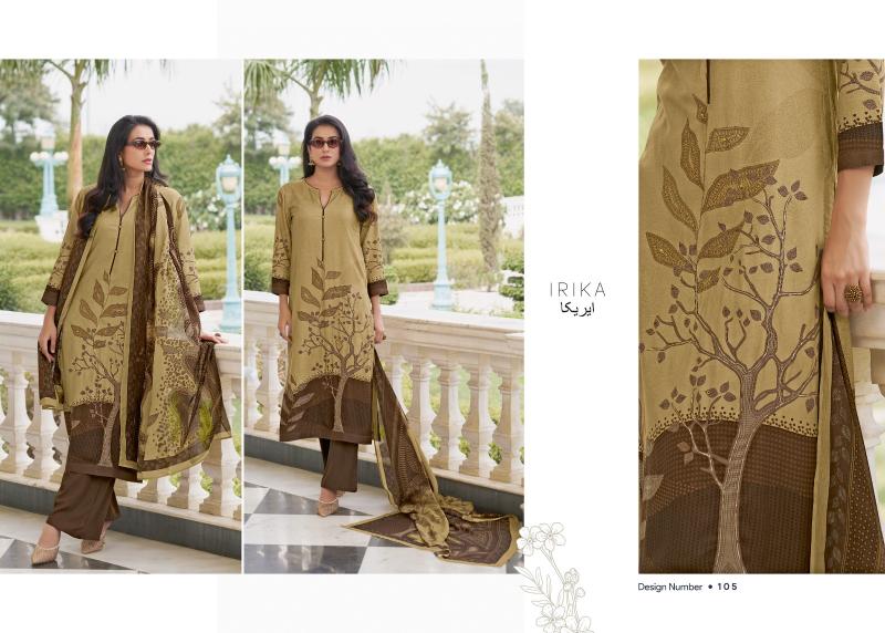 Irika Olive Digital Printed With Pashmina Salwar Kameez Wholesale Catalog
