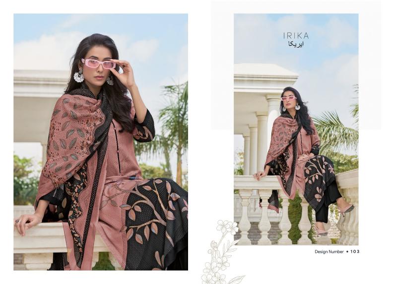 Irika Olive Digital Printed With Pashmina Salwar Kameez Wholesale Catalog