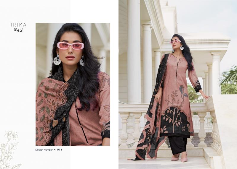 Irika Olive Digital Printed With Pashmina Salwar Kameez Wholesale Catalog