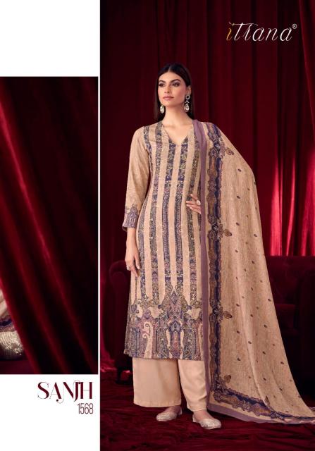 ITRANA Sanjh Digital Printed With Hand Work Salwar Kameez Wholesale Catalog