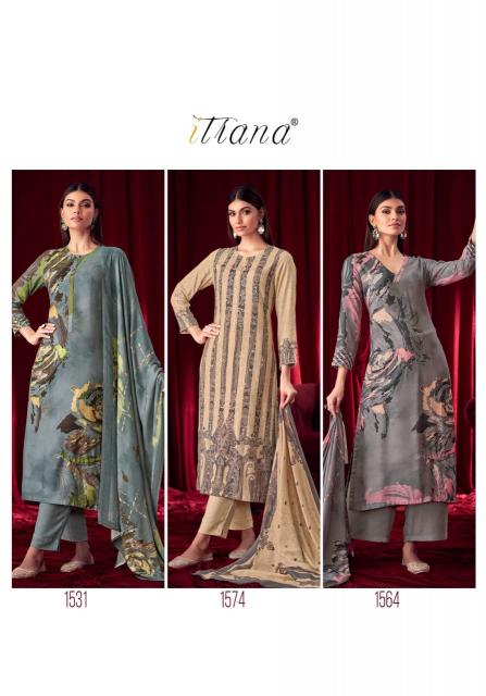 ITRANA Sanjh Digital Printed With Hand Work Salwar Kameez Wholesale Catalog