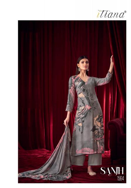 ITRANA Sanjh Digital Printed With Hand Work Salwar Kameez Wholesale Catalog