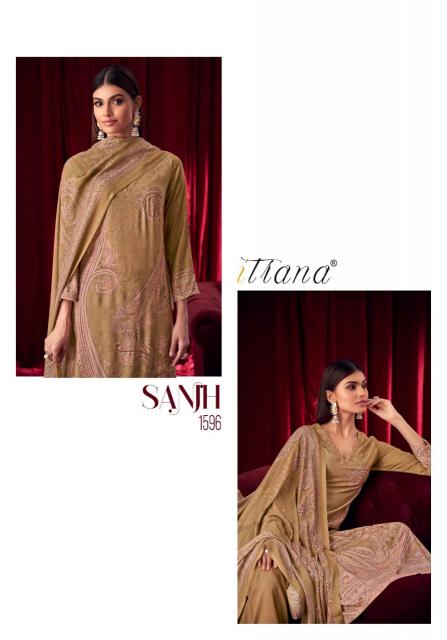 ITRANA Sanjh Digital Printed With Hand Work Salwar Kameez Wholesale Catalog