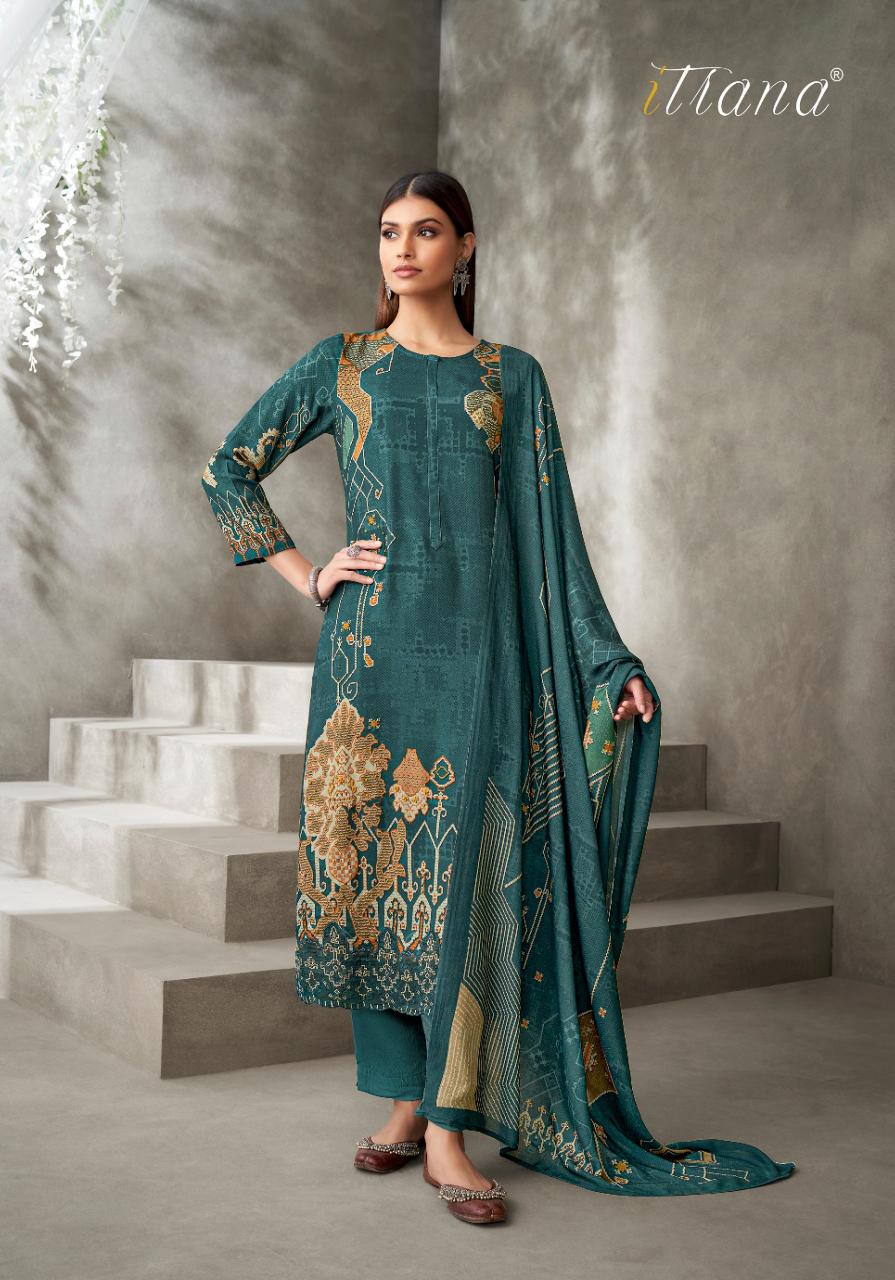 ITRANA Sirin Digital Printed With Hand Work Daman Organza Silk Salwar Kameez Wholesale