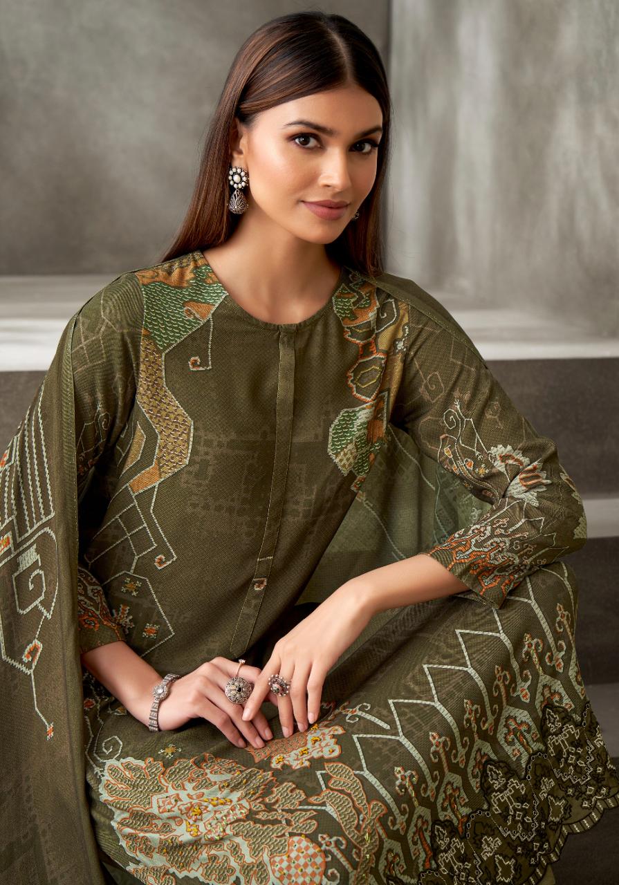 ITRANA Sirin Digital Printed With Hand Work Daman Organza Silk Salwar Kameez Wholesale