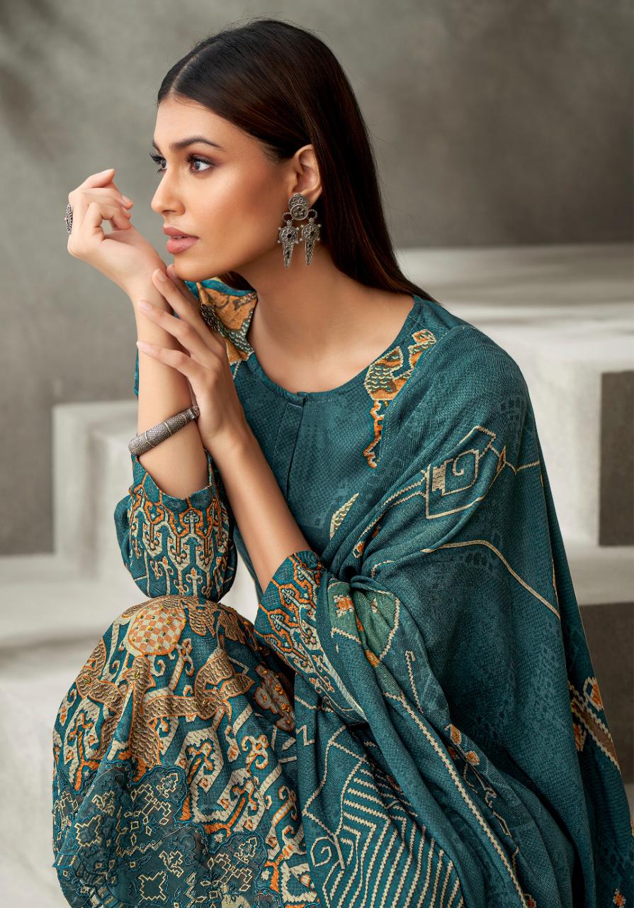 ITRANA Sirin Digital Printed With Hand Work Daman Organza Silk Salwar Kameez Wholesale