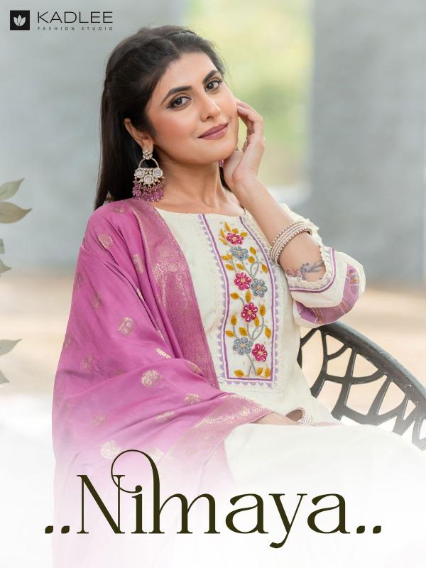 Kadlee Nimaya Cotton Fabrick White Colour Kurti in India Online