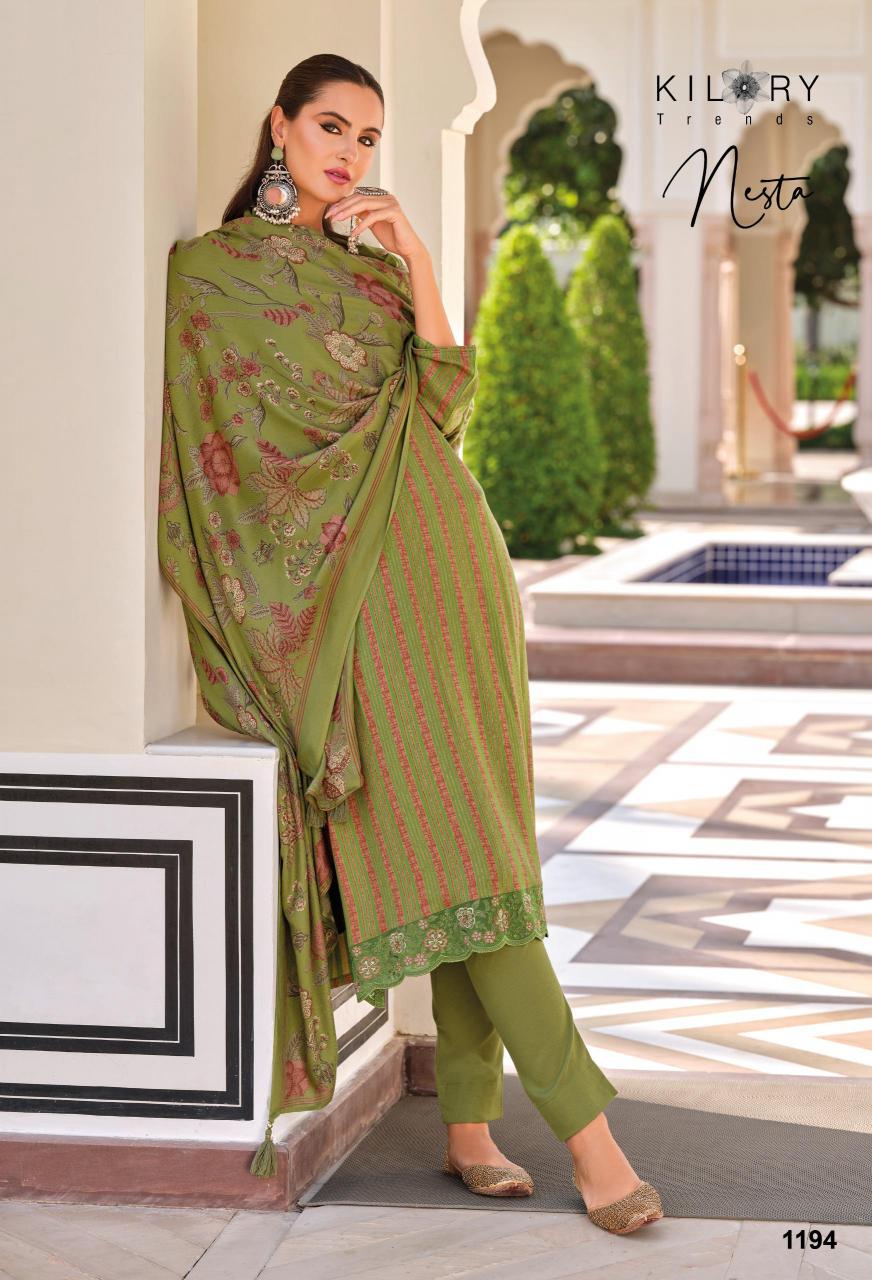 Kilory Nesta Digital Printed Pashmina Salwar Kameez Wholesale Catalog