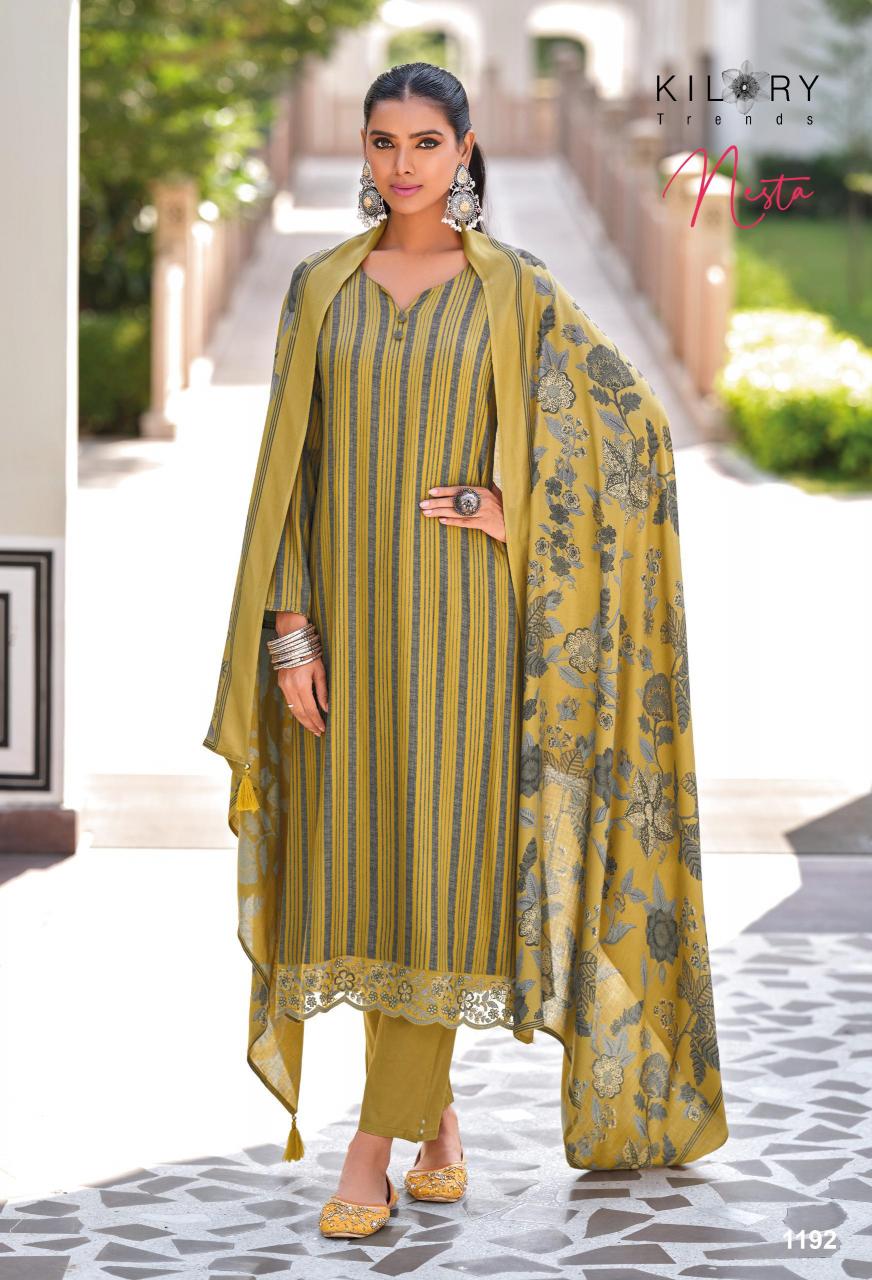 Kilory Nesta Digital Printed Pashmina Salwar Kameez Wholesale Catalog