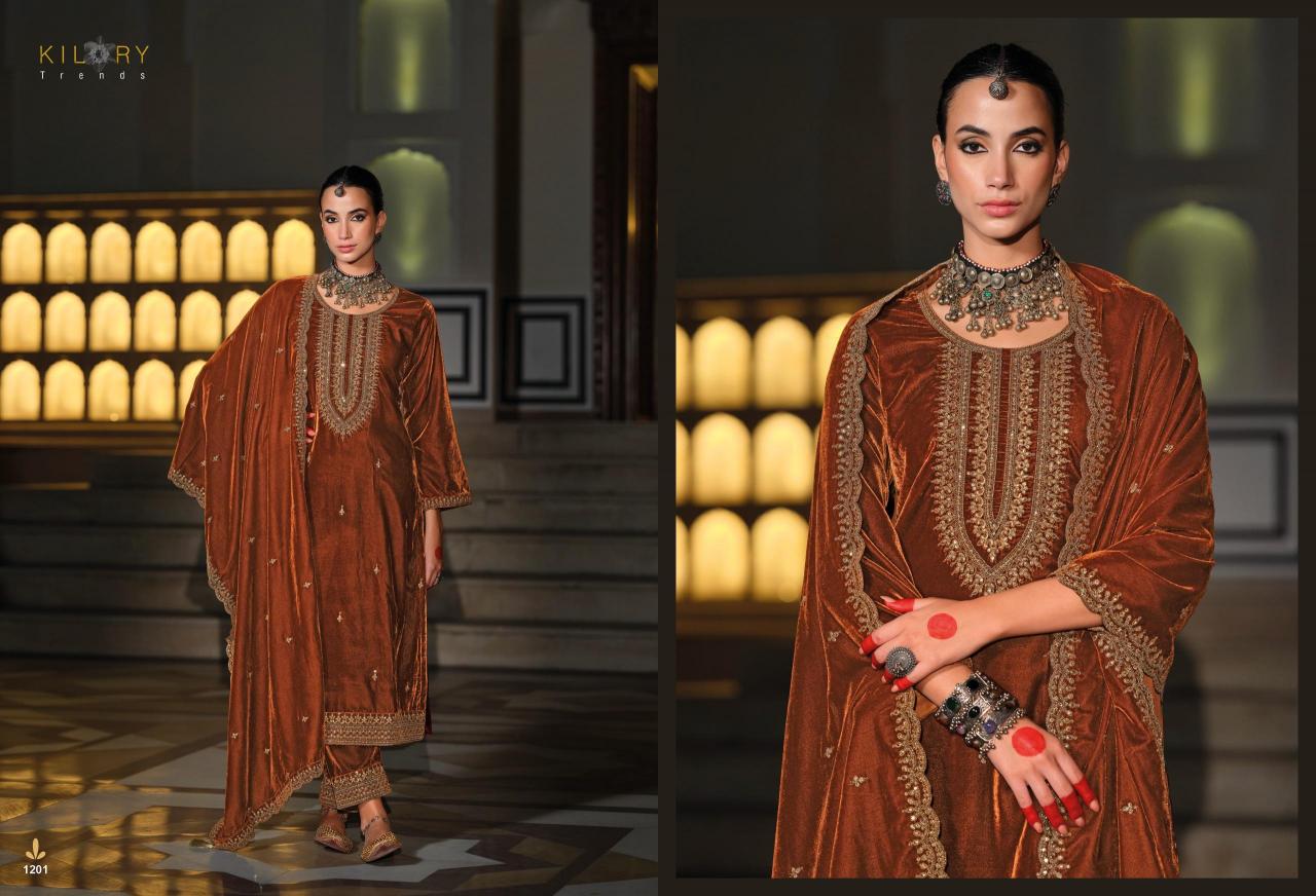 Kilory Rasm Velvet Embroidered Salwar Kameez Wholesale Catalog