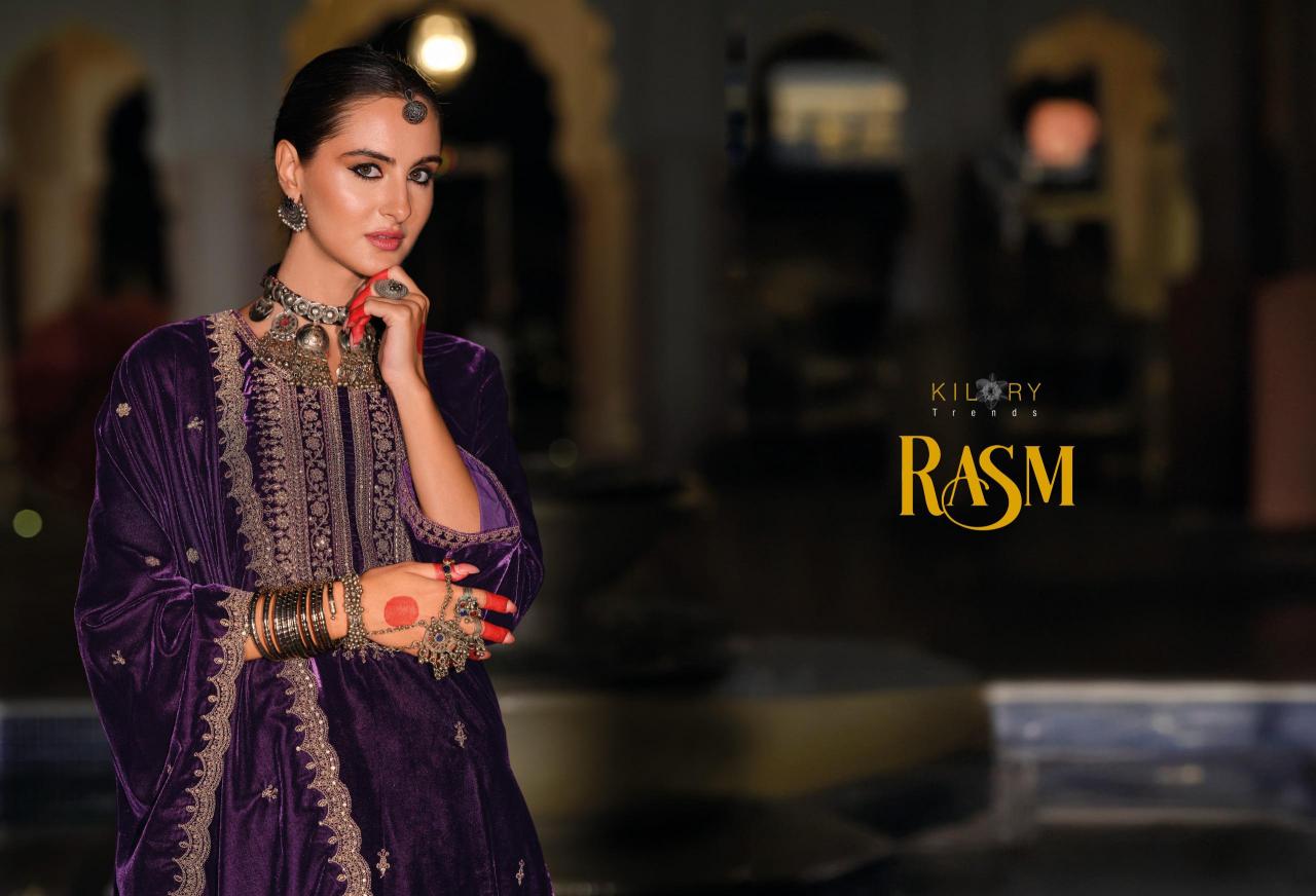 Kilory Rasm Velvet Embroidered Salwar Kameez Wholesale Catalog