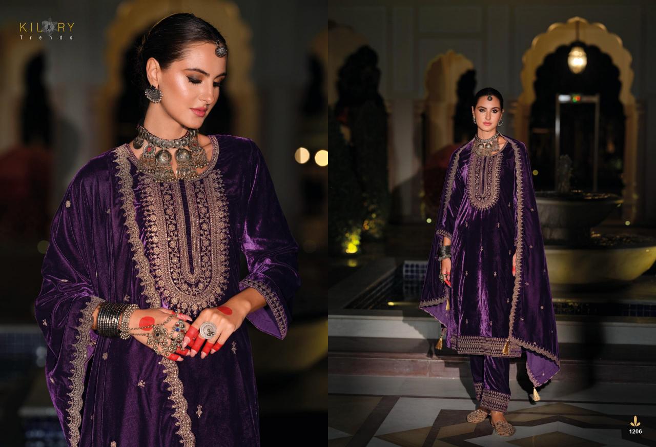 Kilory Rasm Velvet Embroidered Salwar Kameez Wholesale Catalog
