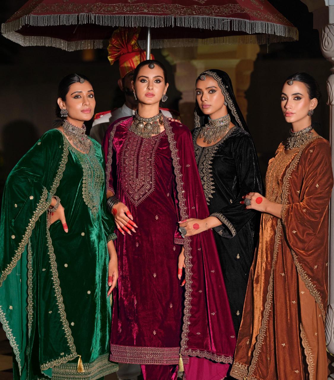 Kilory Rasm Velvet Embroidered Salwar Kameez Wholesale Catalog