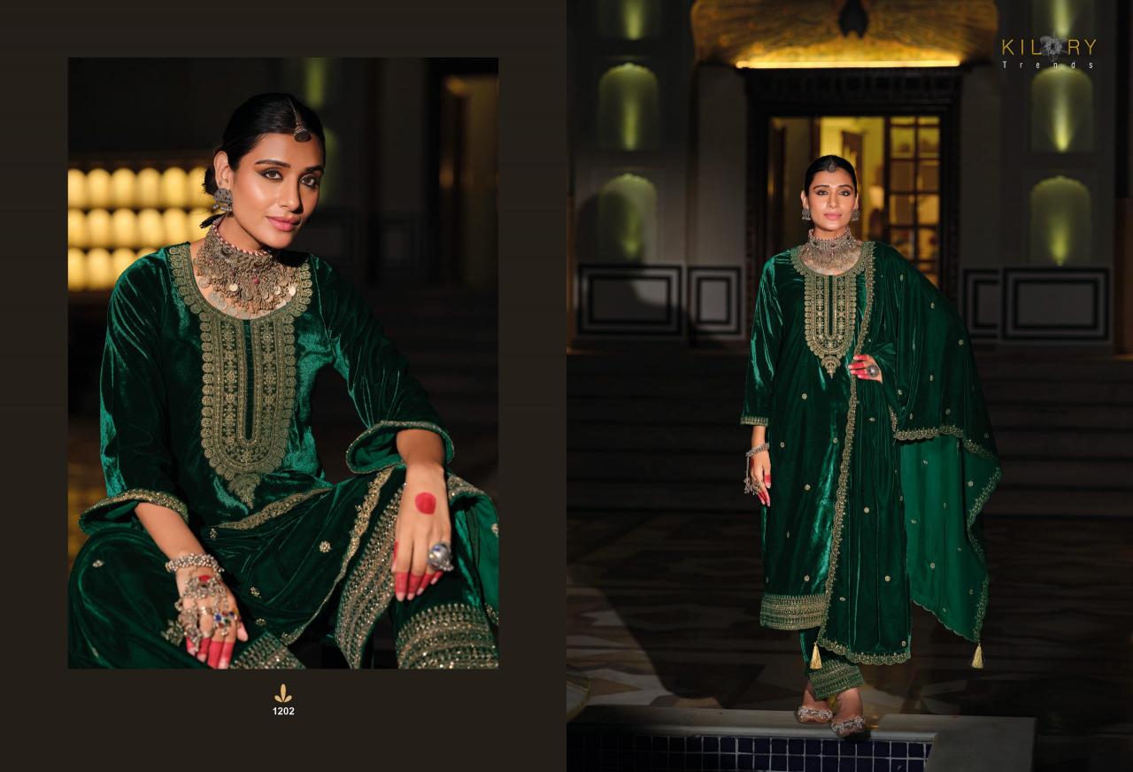 Kilory Rasm Velvet Embroidered Salwar Kameez Wholesale Catalog