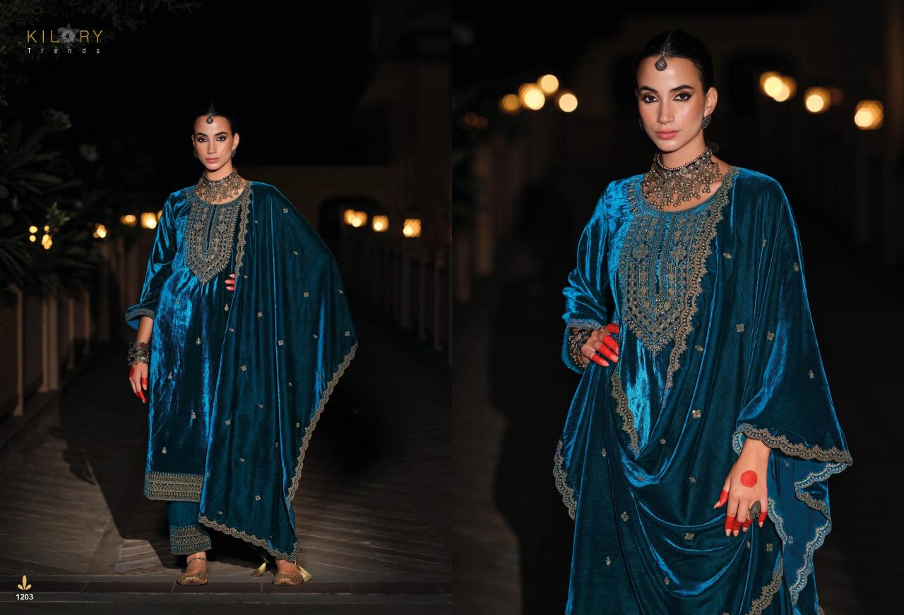Kilory Rasm Velvet Embroidered Salwar Kameez Wholesale Catalog