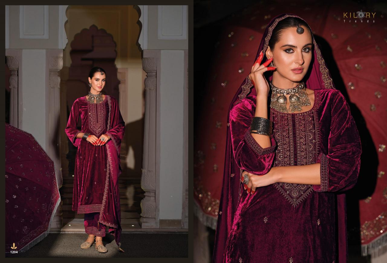 Kilory Rasm Velvet Embroidered Salwar Kameez Wholesale Catalog
