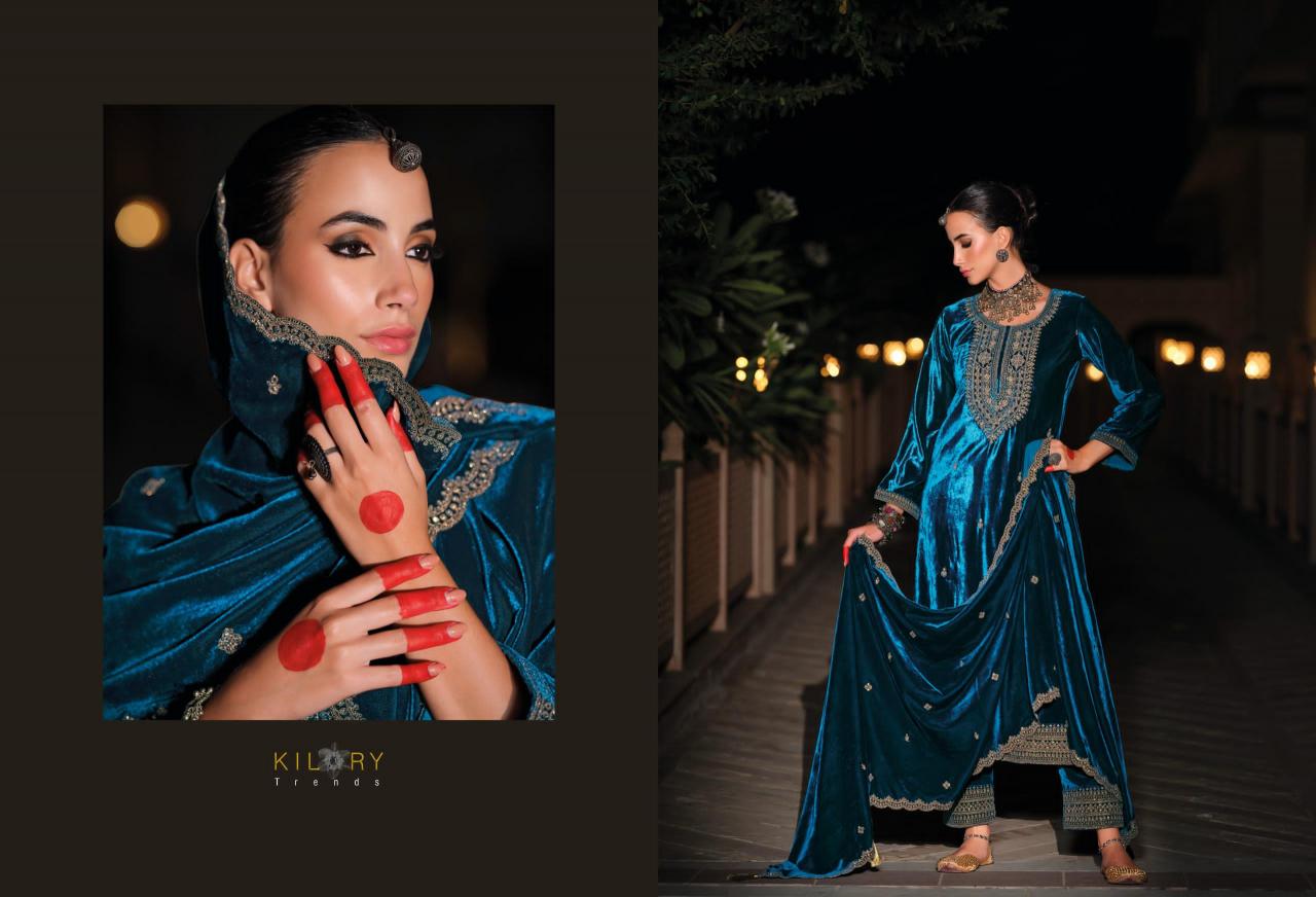 Kilory Rasm Velvet Embroidered Salwar Kameez Wholesale Catalog