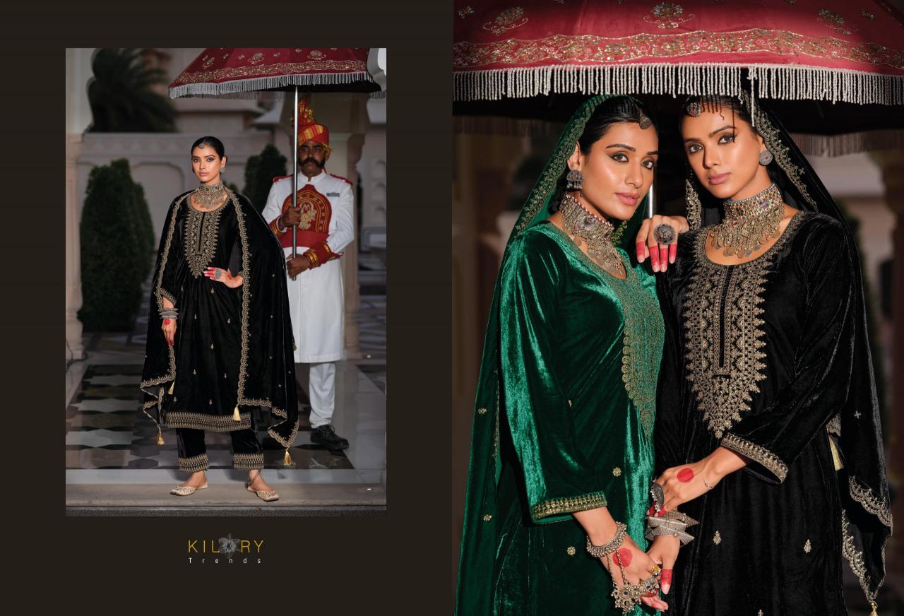 Kilory Rasm Velvet Embroidered Salwar Kameez Wholesale Catalog