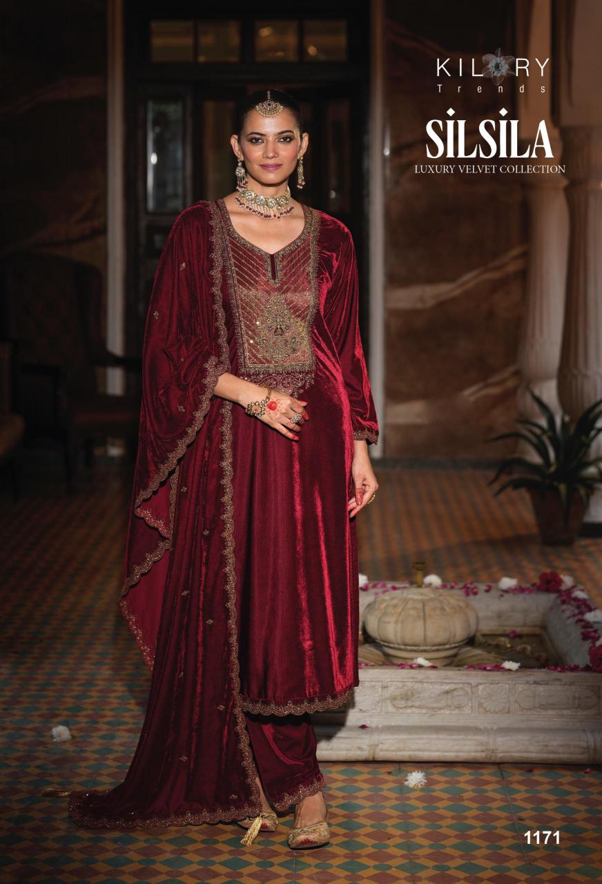 Kilory Silsila Velvet Salwar Kameez Wholesale Catalog