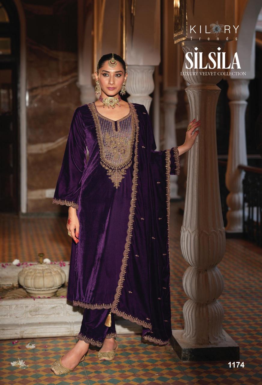Kilory Silsila Velvet Salwar Kameez Wholesale Catalog