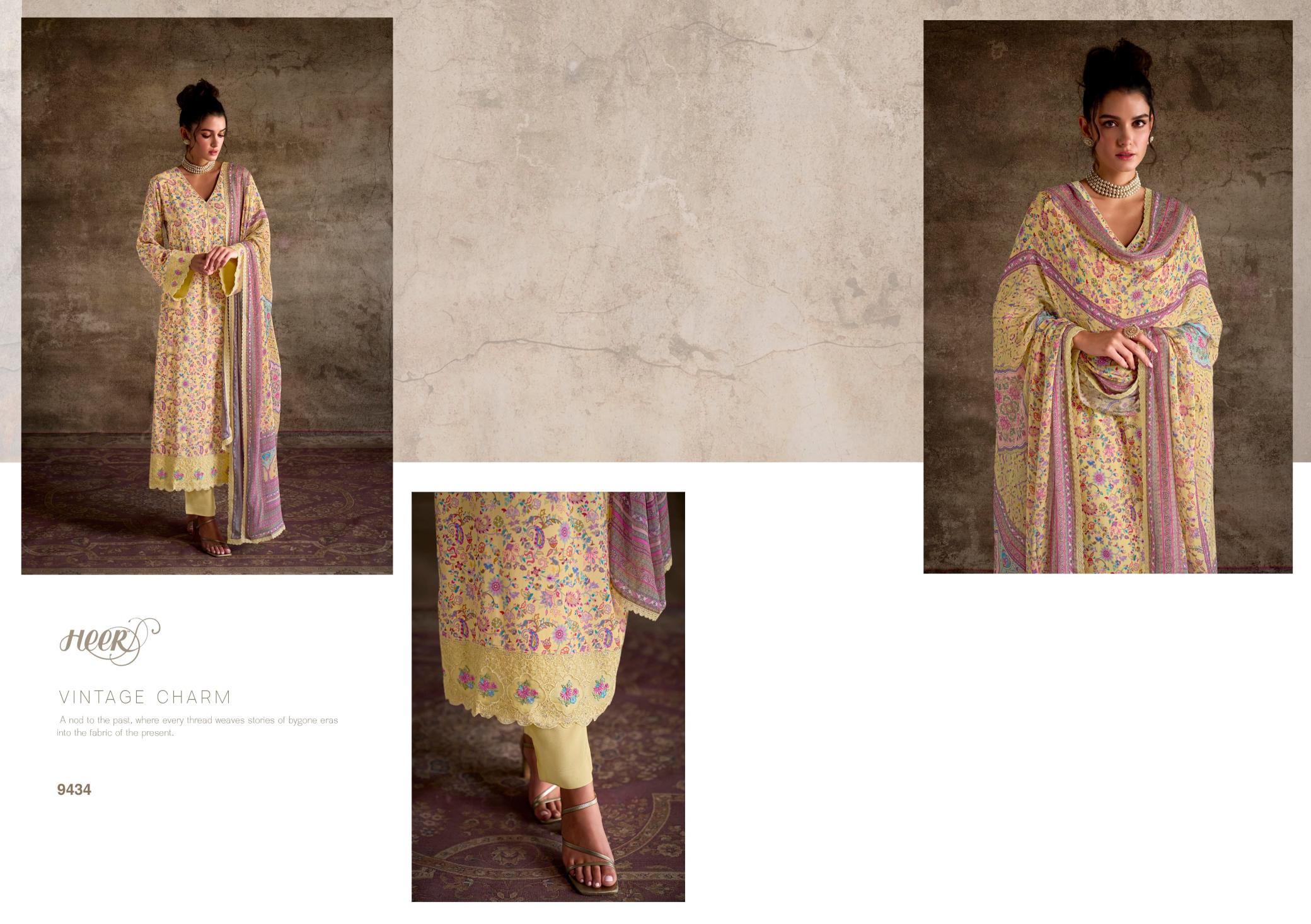 Kimora Heer Queen Pashmina Printed Salwar Suits Wholesale Catalog