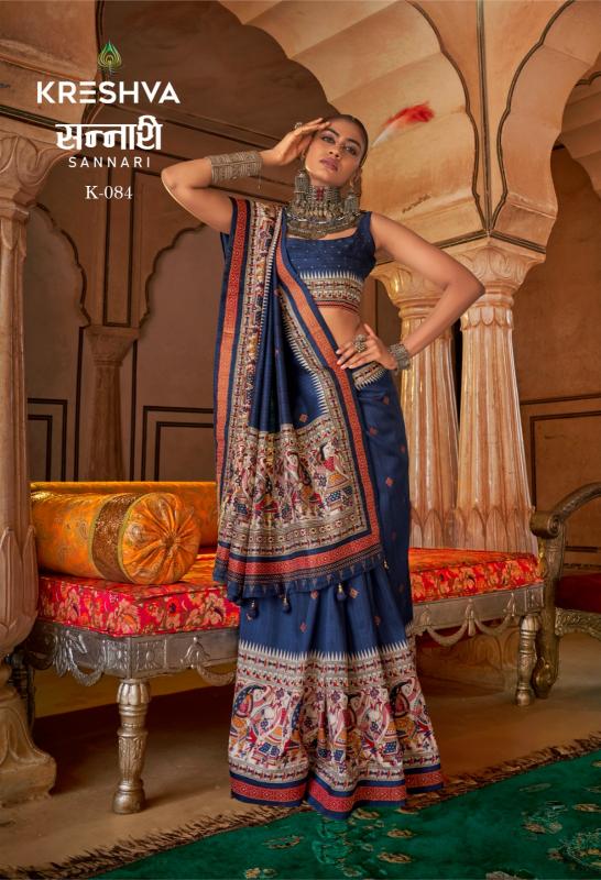 Kreshva Sannari Fancy Printed wholesale sarees in india