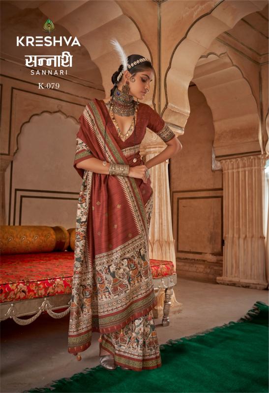 Kreshva Sannari Fancy Printed wholesale sarees in india