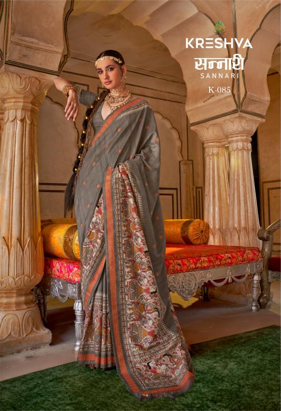 Kreshva Sannari Fancy Printed wholesale sarees in india