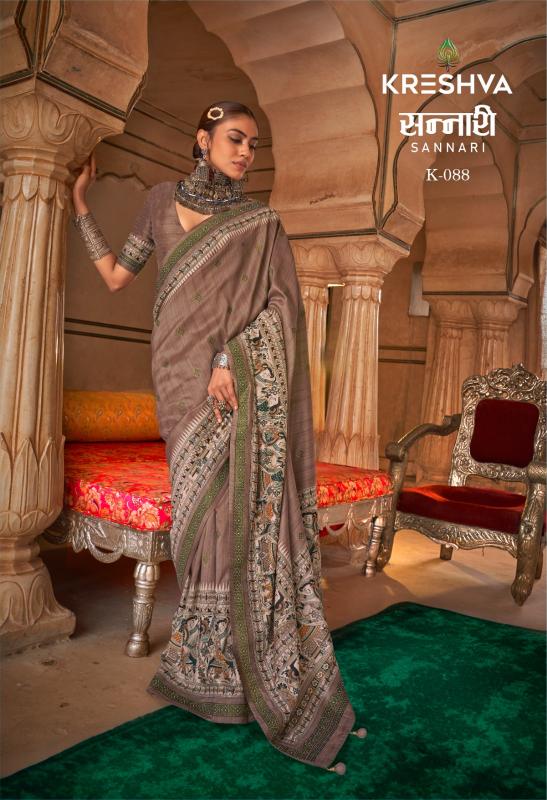 Kreshva Sannari Fancy Printed wholesale sarees in india