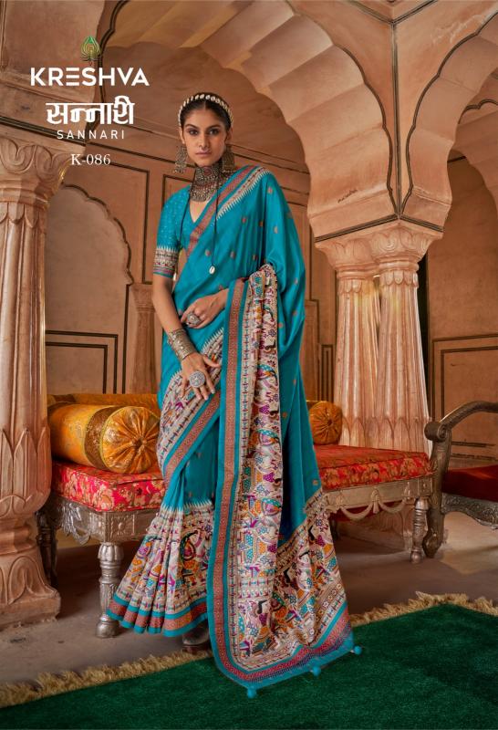 Kreshva Sannari Fancy Printed wholesale sarees in india
