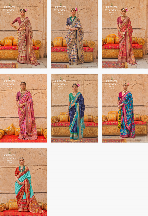Kreshva Yug Patola Designer Printed wholesale saree market in india