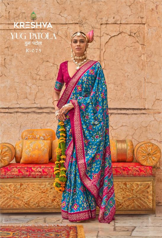 Kreshva Yug Patola Designer Printed wholesale saree market in india