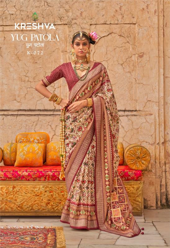 Kreshva Yug Patola Designer Printed wholesale saree market in india