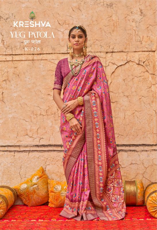 Kreshva Yug Patola Designer Printed wholesale saree market in india