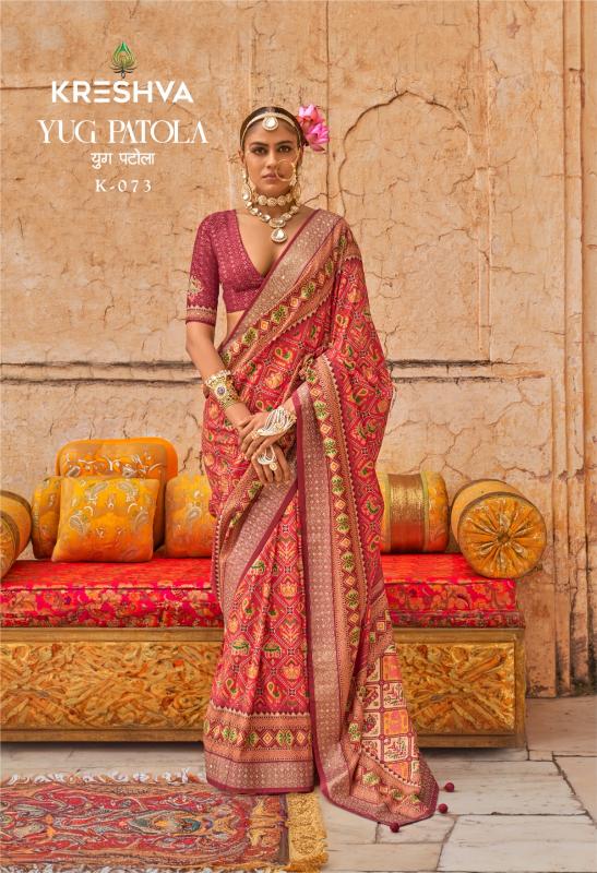 Kreshva Yug Patola Designer Printed wholesale saree market in india