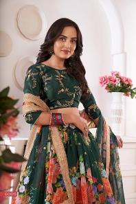 LOTUS VOL - 1 6009 Green Print Lehenga Surat Wholesaler