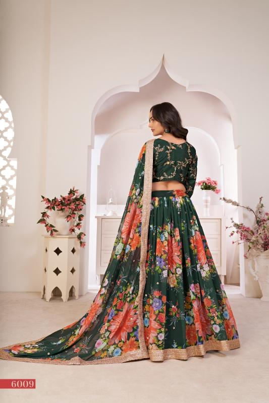 LOTUS VOL - 1 6009 Green Print Lehenga Surat Wholesaler